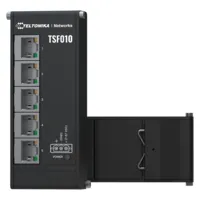 Teltonika Switch No gestionable Industrial - 5 puertos Ethernet RJ45 Fast Ethernet - Rugerizado Carcasa Aluminio Anodizado - Plug and Play - Alimentación DC 7 a 57V - Led de Estado