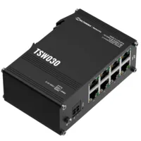 Teltonika Switch No gestionable Industrial - 8 puertos Ethernet RJ45 Fast Ethernet - Rugerizado Carcasa Aluminio - Plug and Play - Alimentación DC 5 a 57V - Led de Estado