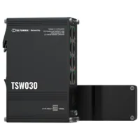 Teltonika Switch No gestionable Industrial - 8 puertos Ethernet RJ45 Fast Ethernet - Rugerizado Carcasa Aluminio - Plug and Play - Alimentación DC 5 a 57V - Led de Estado