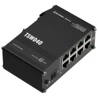 Teltonika Switch PoE No gestionable Industrial - 8 puertos Ethernet RJ45 Fast Ethernet - 8 Puertos Ethernet PoE+ 802.3af/at - Hasta 30W por Puerto PoE - Hasta 240W de Potencia PoE - Rugerizado Carcasa Aluminio Anodizado