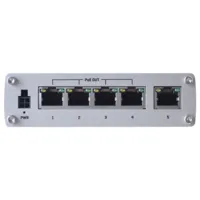 Teltonika Switch PoE No gestionable Industrial - 5 puertos Ethernet RJ45 Gigabit - 4 Puertos Ethernet PoE+ 802.3af/at - Hasta 30W por Puerto PoE - Hasta 120W de Potencia PoE - Rugerizado Carcasa Aluminio