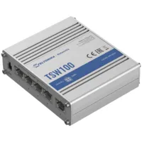 Teltonika Switch PoE No gestionable Industrial - 5 puertos Ethernet RJ45 Gigabit - 4 Puertos Ethernet PoE+ 802.3af/at - Hasta 30W por Puerto PoE - Hasta 120W de Potencia PoE - Rugerizado Carcasa Aluminio