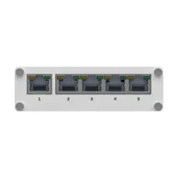 Teltonika Switch No gestionable Industrial - 5 puertos Ethernet RJ45 Gigabit - Rugerizado Carcasa Aluminio - Plug and Play - Alimentación DC 9 a 30V - Led de Estado