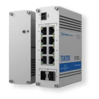 Teltonika Switch PoE No gestionable Industrial - 8 puertos Ethernet RJ45 Gigabit +2 SFP Gigabit - 8 Puertos Ethernet PoE+ 802.3af/at - Hasta 30W por Puerto PoE - Hasta 240W de Potencia PoE - Rugerizado Carcasa Aluminio