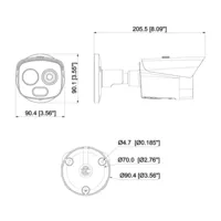 Dual Thermal IP Camera 256*192 10mm + 4M 12mm IP67 12V PoE