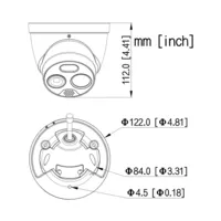 Dome Térmico IP DUAL 256*192 7mm + 4M 8mm IP67 12V PoE