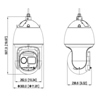 PTZ Hybrid IP Thermal Dome 400x300 50mm + Visible 4M 56X IP66 IR150m AUDIO E/S AI