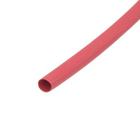 Pack de corte [1.2m] de tubo termorretráctil 2:1 Ø1.2mm rojo – Poliolefina libre de halógeno e ignífugo [x25]