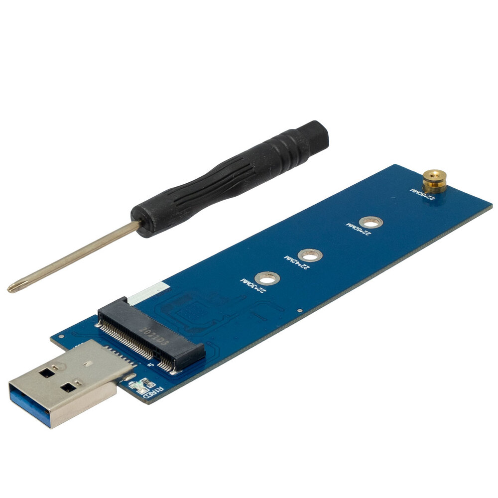 Ver informacion sobre Adaptador USB 3.0 a M.2 SATA SSD tipo B o B+M