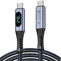 Ver informacion sobre Cable USB 4.0 de 1 metro: 40Gbps, 240W de Entrega de Energía, Soporte de Pantalla 8K con Monitoreo de Potencia en Tiempo Real