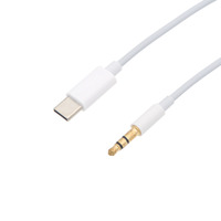 USB-C to 3.5mm Audio Cable - White Plastic PVC Cover and Hi-Fi Sound