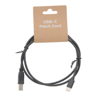 Cable USB-C 2.0 a USB-B 2.0, 2A, Negro, 3m