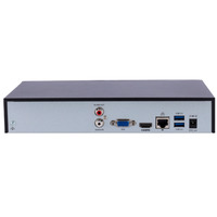 NVR Uniview Gama Easy - 4 CH vídeo | 12MP | 80 Mbps - Detección facial | Detección vehículo - SIP | UMD | AcuSearch - Conteo de personas | Monitoreo tráfico - Admite 1 disco duro hasta 10 TB