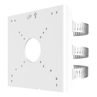 Ver informacion sobre Soporte para mástiles - Para cámaras bullet - Apto para uso exterior - Rango diámetro 67~127 mm - Color blanco - Pasador de cables
