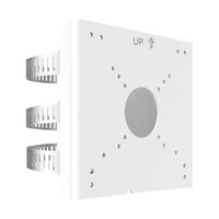 Soporte para mástiles - Para cámaras bullet - Apto para uso exterior - Rango diámetro 67~127 mm - Color blanco - Pasador de cables