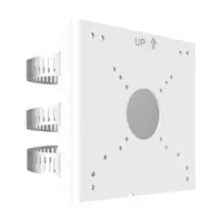 Soporte para mástiles - Para cámaras bullet - Apto para uso exterior - Rango diámetro 67~127 mm - Color blanco - Pasador de cables