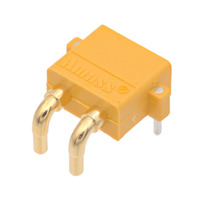 Conector XT30PW macho para PCB, acodado 90 grados con pines de 3.0 mm [15A/30A]