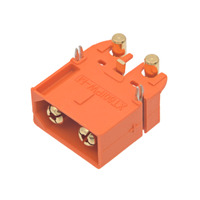 Conector XT60IPW macho para panel con 3 pines (2+1), pin extra para datos [35A/60A]